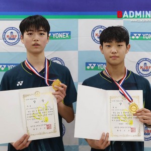 김무원-김동욱, 단체전의 한을 우승으로 풀다. 중학부 3학년 남자복식 1