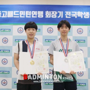 [중고연맹회장기] 광주체중 김나연, 학년별 대회 단식 첫 우승, 남일중 